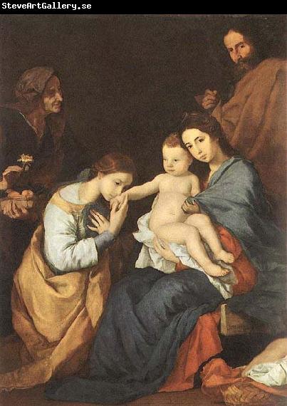 Jusepe de Ribera The Holy Family with St Catherine